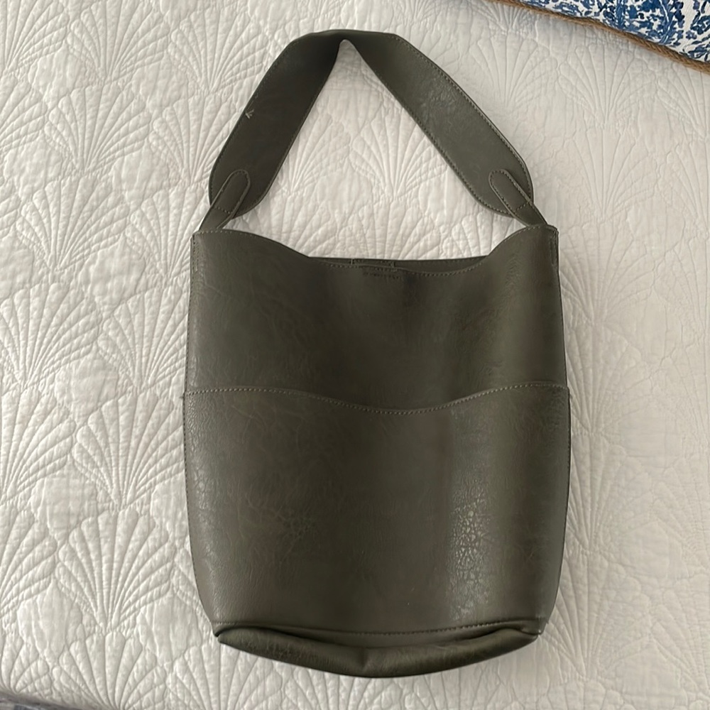 Anthropologie Green Shoulder Bag (NEVER USED)